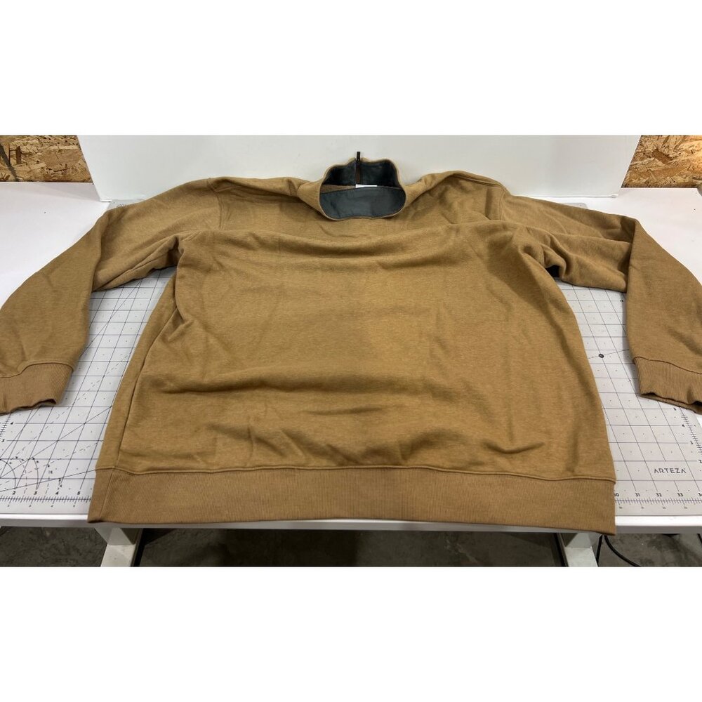 Columbia Tan 1/4 Zip Fleece Pullover Sweatshirt XXL NWOT - Picture 2 of 6